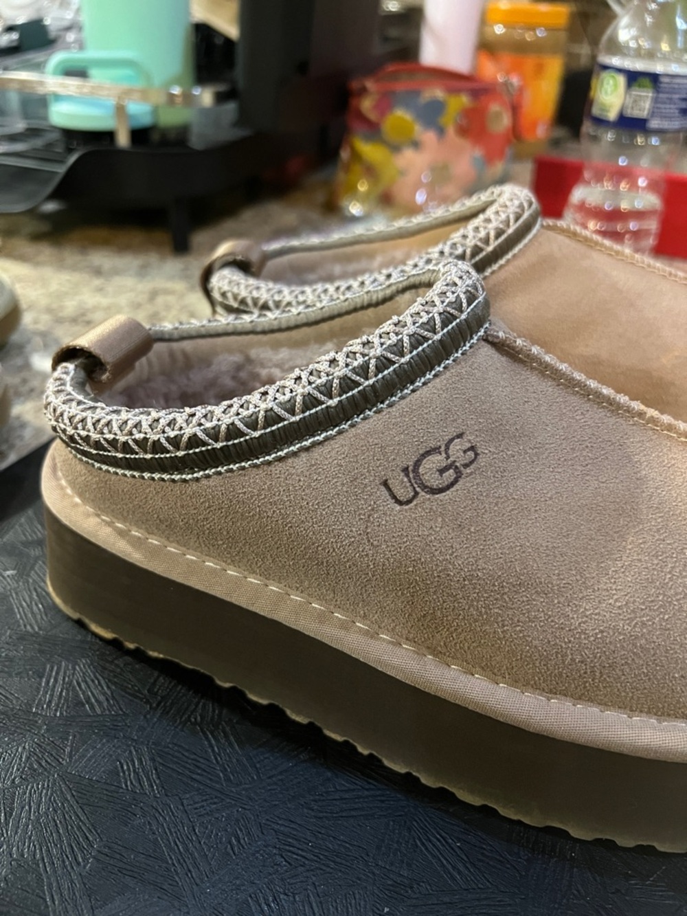 UGG Women's Slip-On Suede Clogs in Light Taupe - Picture 4 of 7